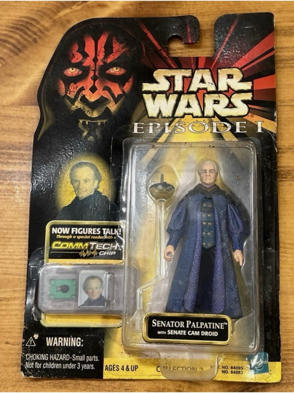 1998 Hasbro Star Wars Episode 1 Senator Palpatine Action Figure CommTech Chip